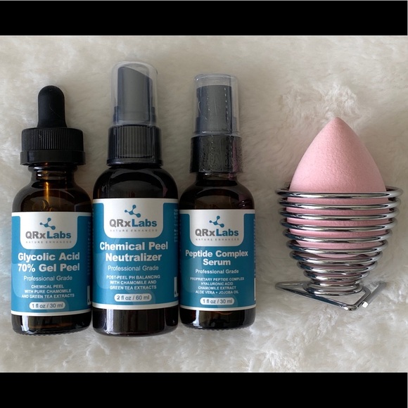 QRxLabs Other - Glycolic Peel, Neutralizer & Serum + Free Sponge